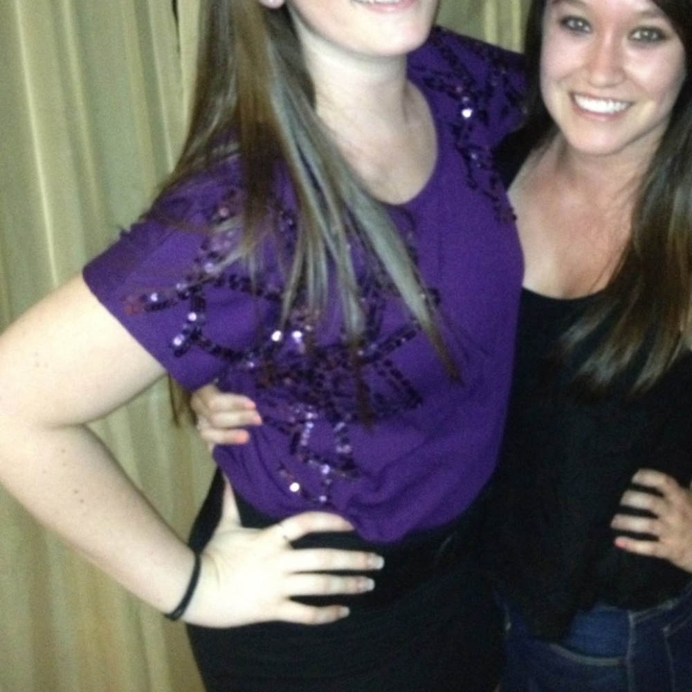 Sequin purple top